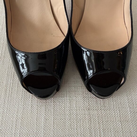 Christian Louboutin Very Prive 120 Black Patent Leather Heels - Picture 6 of 16